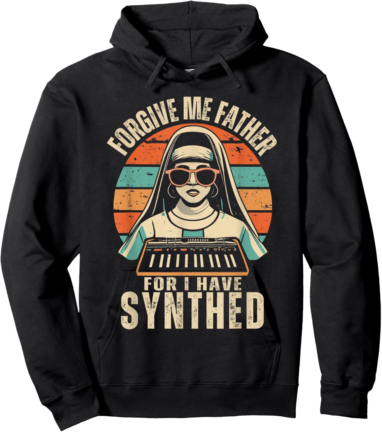 Forgive Me Father For I Have Synthed | ADSR Gear Hoodie - Hoodie | Black