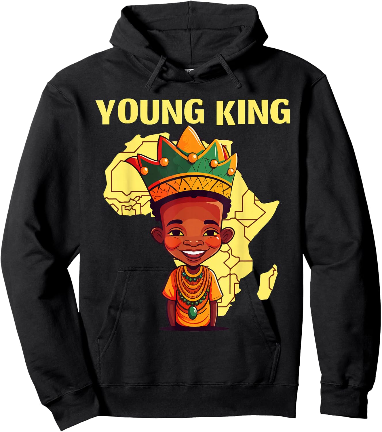 Cool African Kente Art Men Boys Kids African American Print Hoodie - Hoodie | Black