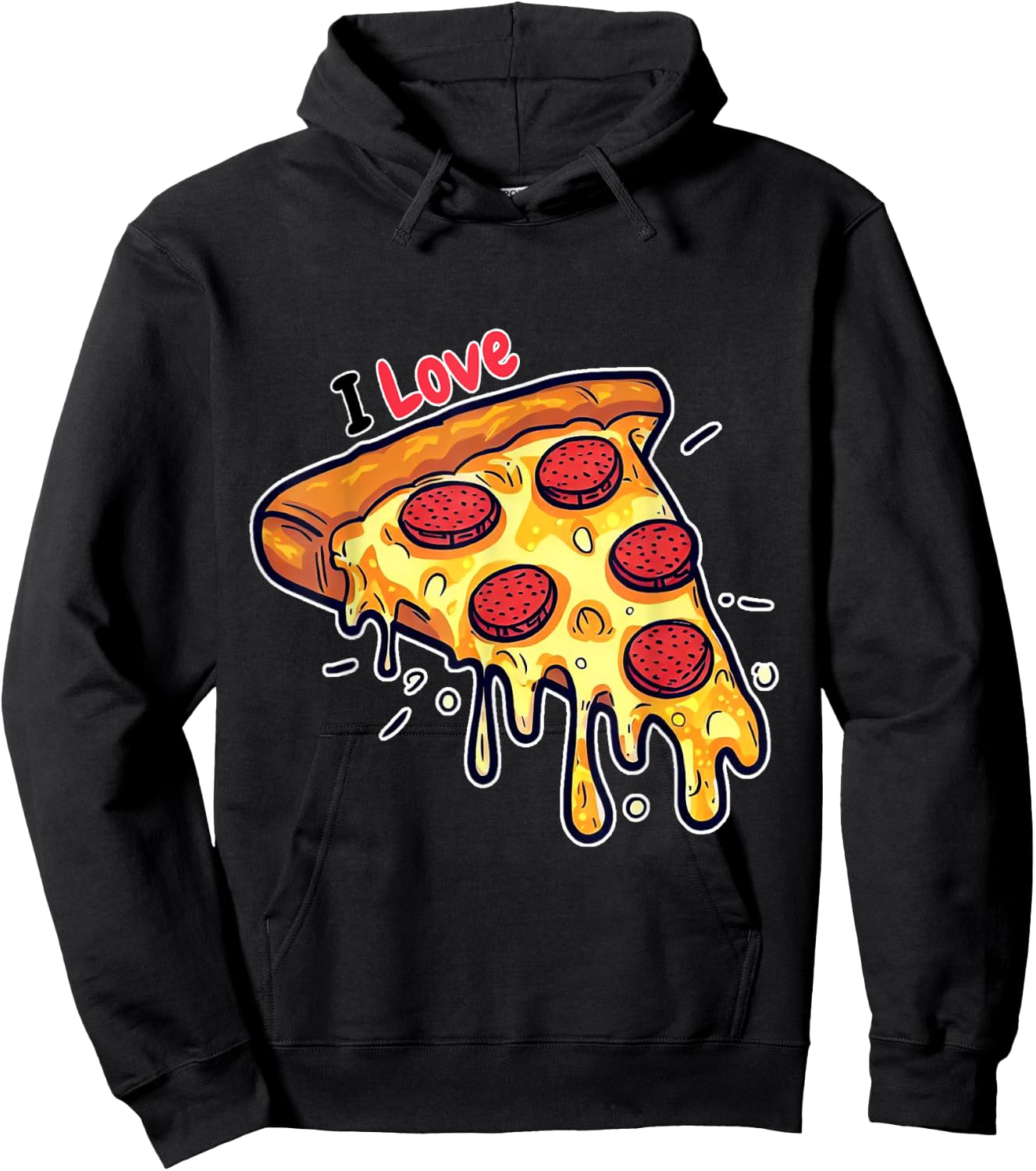 I Love Pizza for Pizza Lovers Men Women Kids Hoodie - Hoodie | Black