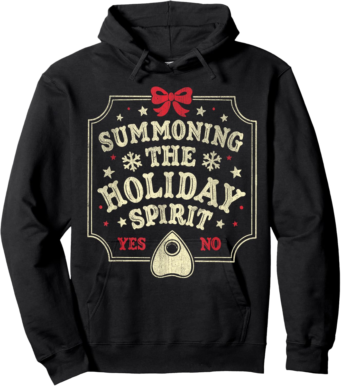 Summoning The Holiday Spirit Funny Christmas Hoodie - Hoodie | Black