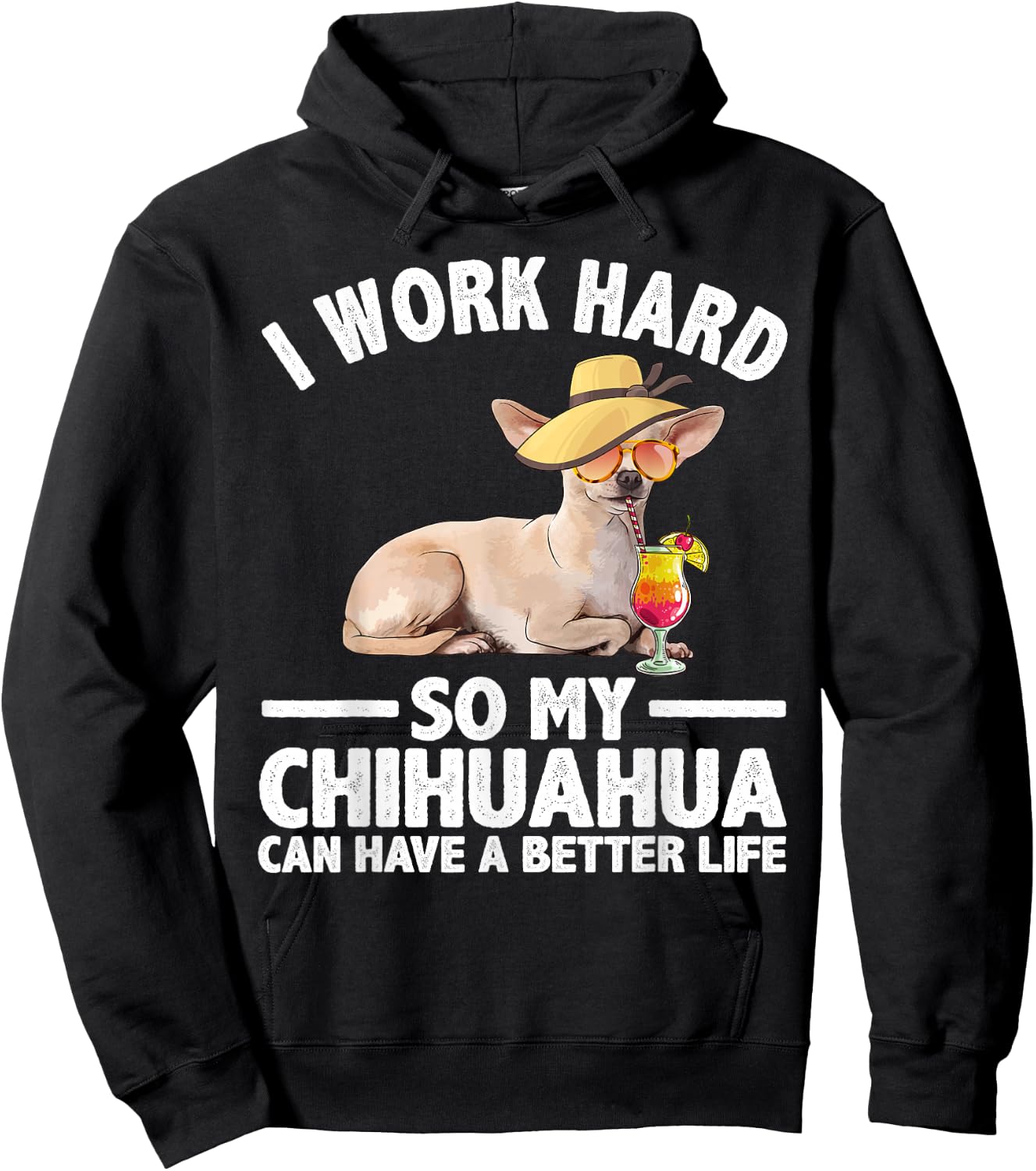 Cool Chihuahua Art Women Chihuahua Lover Dog Owner Hoodie - Hoodie | Black