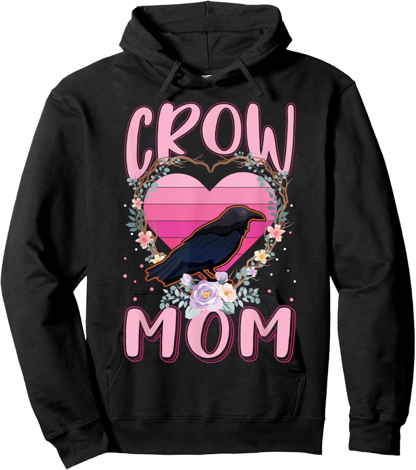 Raven Mom Crow Hoodie - Hoodie | Black