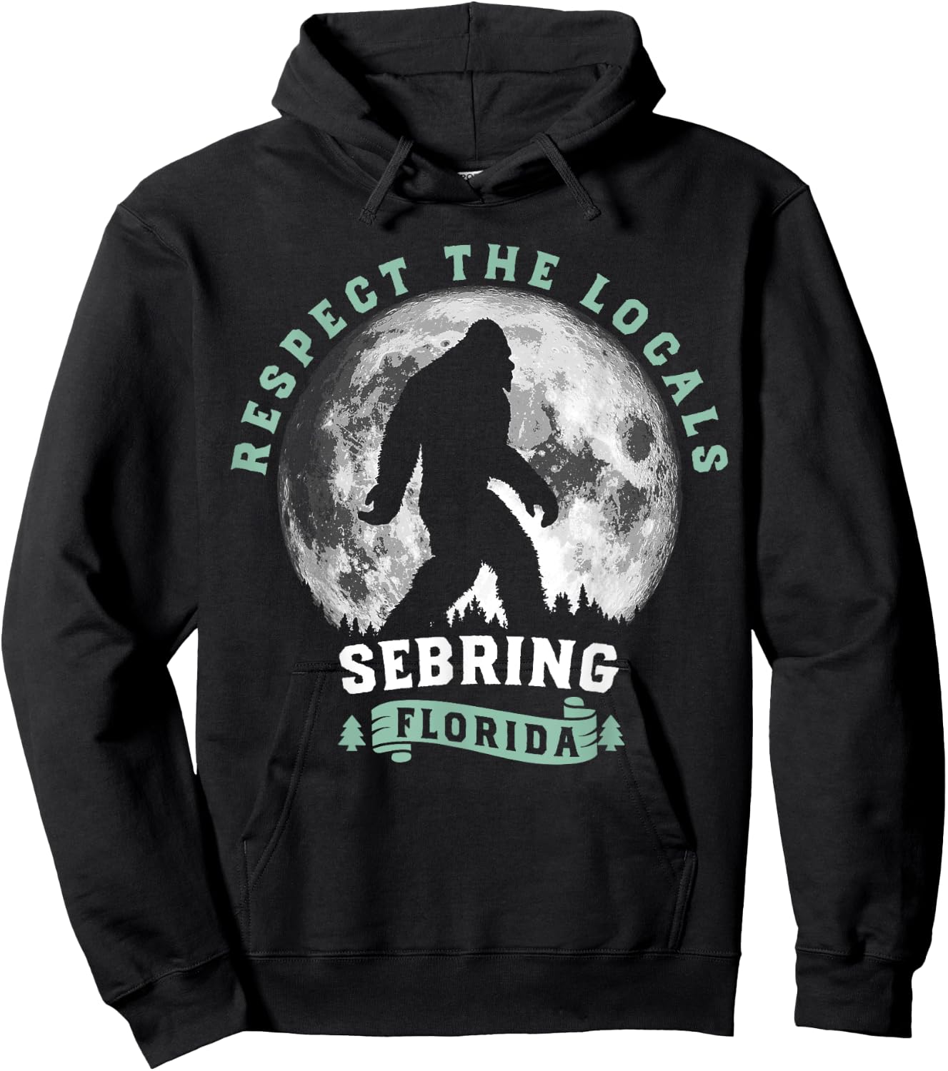 Sebring Florida Respect the Locals Bigfoot Swamp Ape Hoodie - Hoodie | Black
