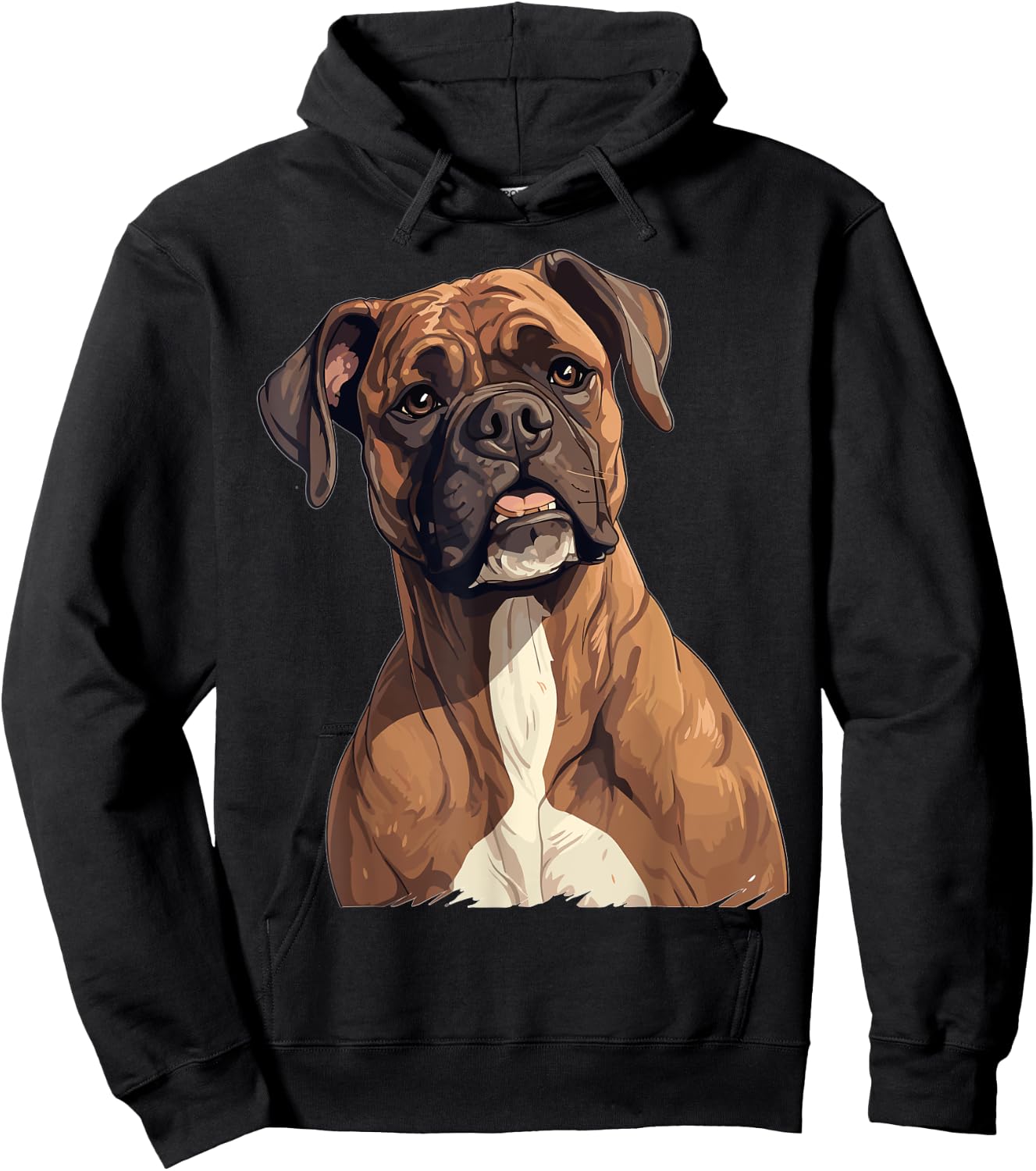 Boxer Dog Breed Pet - Cute Graphic Hoodie - Hoodie | Black