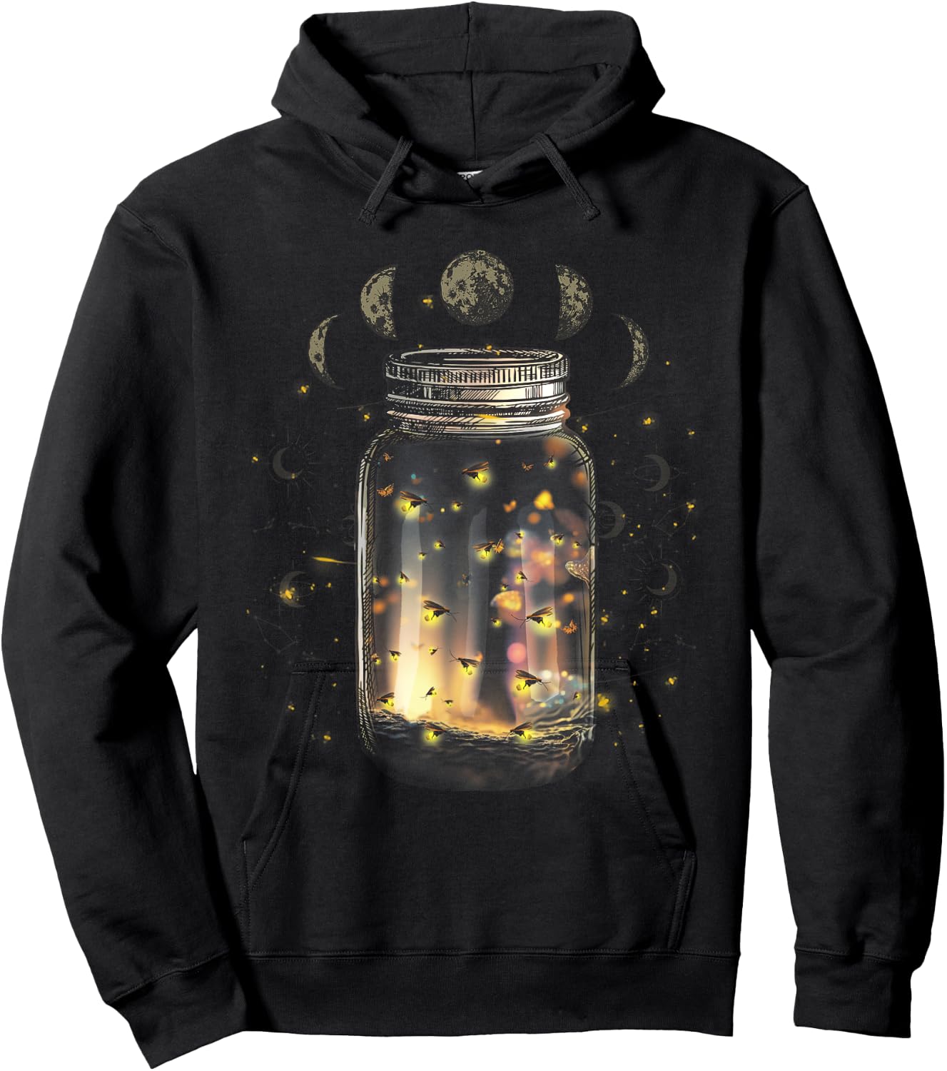 Fireflies Bugs In Jar Firefly Lightning Insects Of Biology Hoodie - Hoodie | Black