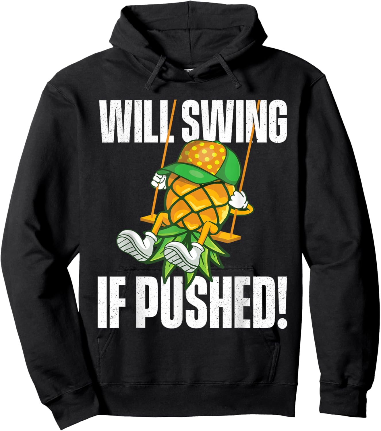 Will Swing If Pushed - Pineapple Swinger Swinging Lifestyle Hoodie - Hoodie | Black