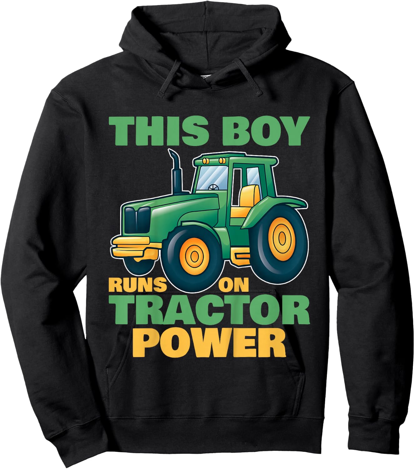Kids Tractor | Toddler Tractors | Boys Tractor Hoodie - Hoodie | Black