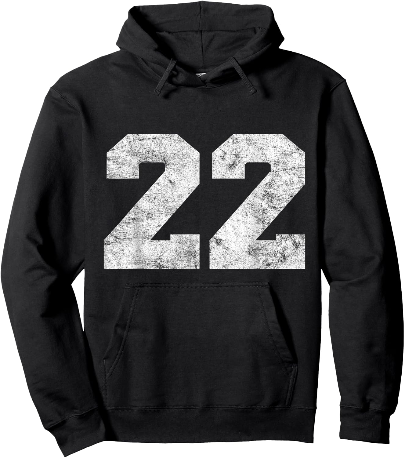 Vintage Lucky Number 22 Birthday Sports Player Team Athlete Hoodie - Hoodie | Black