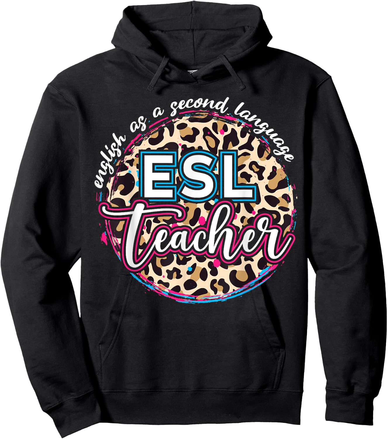 ESL Teacher English as a Second Language Hoodie - Hoodie | Black