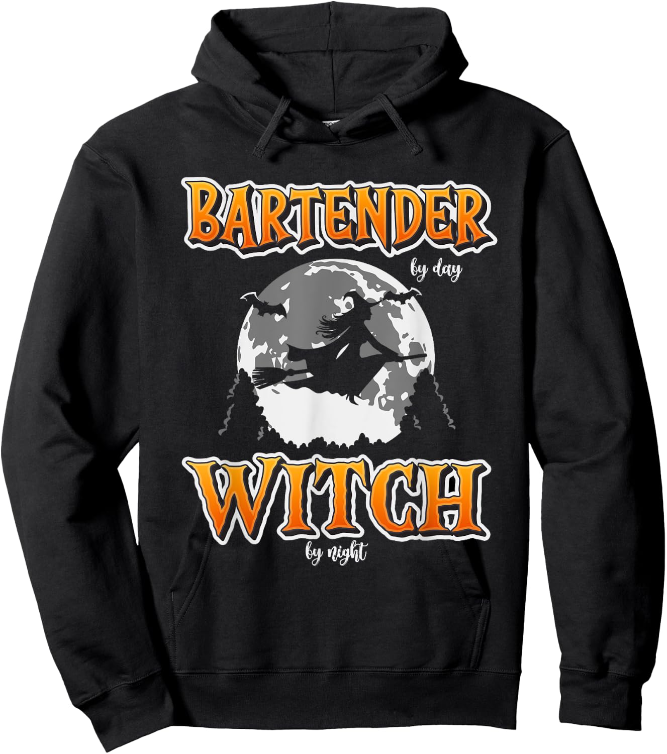Halloween Bartender Witch | Funny Cute Bartending Women Girl Hoodie - Hoodie | Black