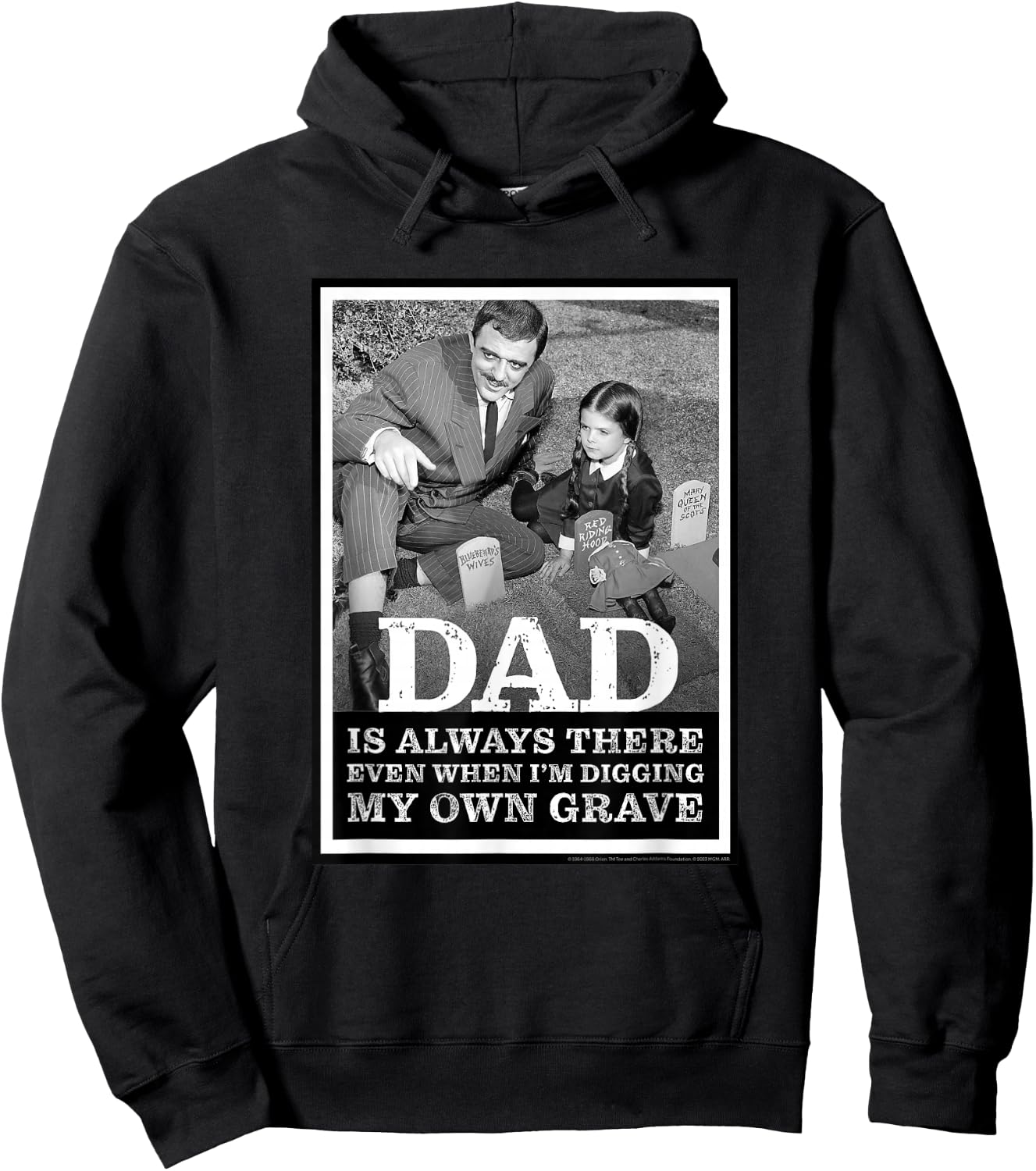 The Addams Family TV Series – Father's Day Gomez & Wednesday Hoodie - Hoodie | Black