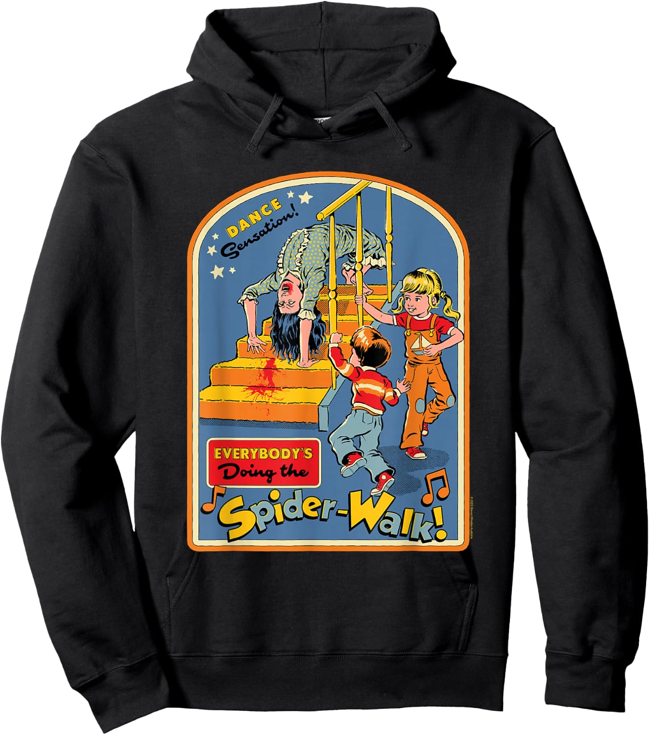 Steven Rhodes Spider-Walk Dance Sensation Retro Dark Humor Hoodie - Hoodie | Black