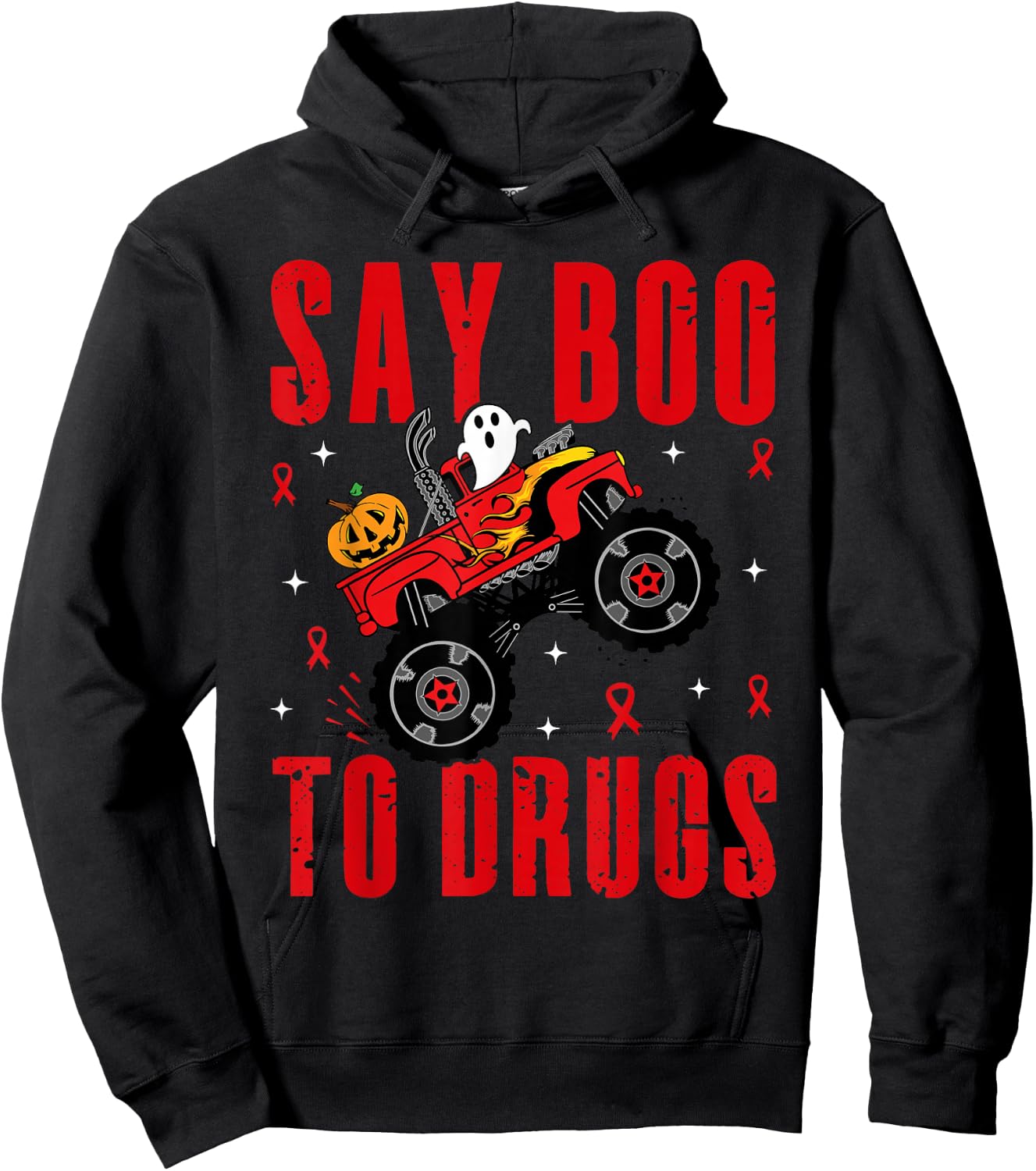 Red Ribbon Week Awareness Halloween Women Men Toddler Kids Hoodie - Hoodie | Black