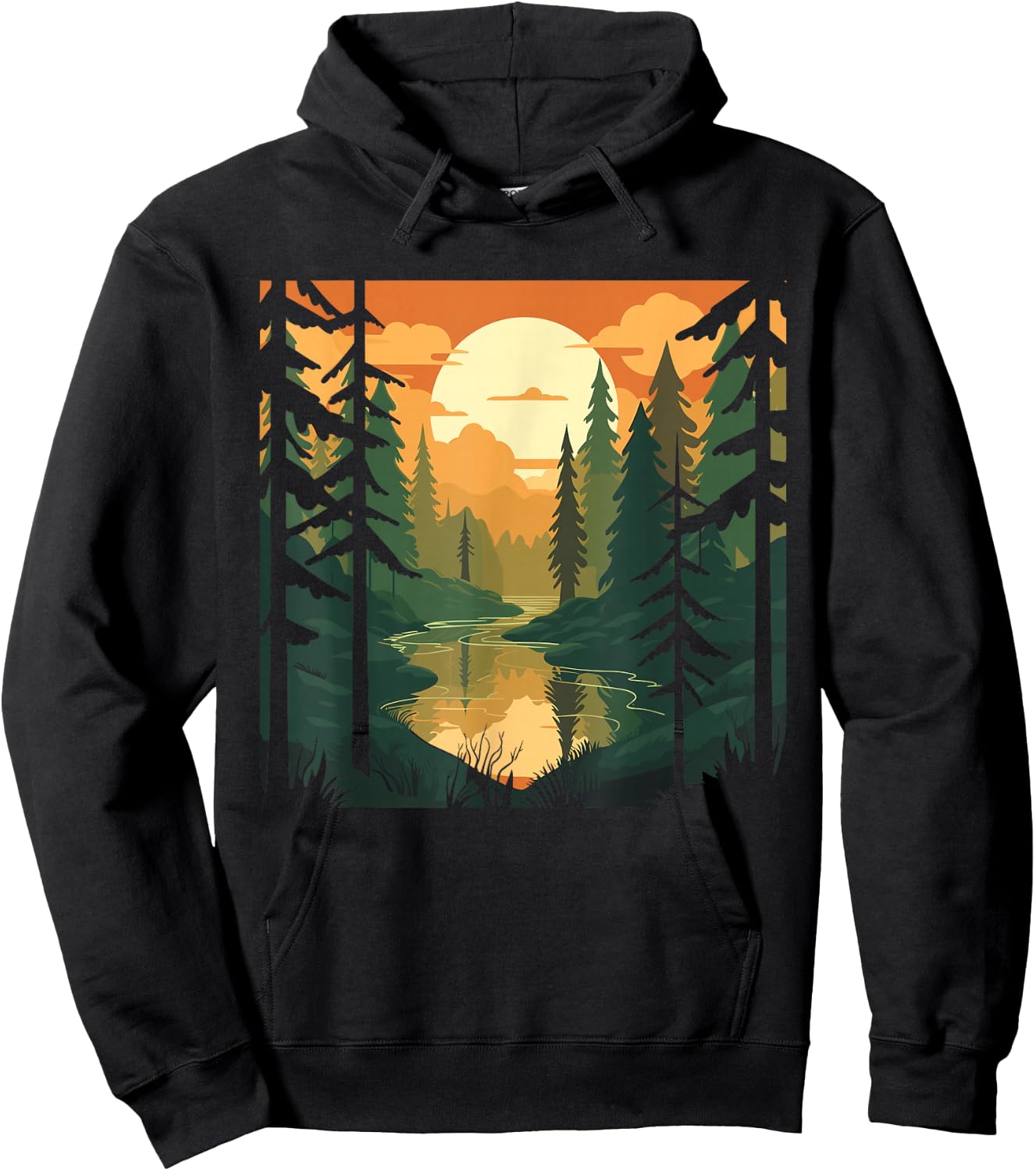 Forest Nature and Tree Men Hoodie - Hoodie | Black