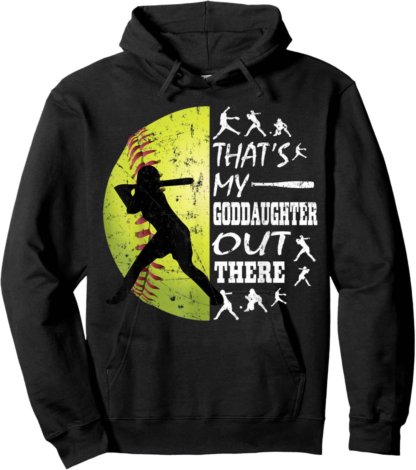That's My Goddaughter Out There Softball Quotes Saying Gifts Hoodie - Hoodie | Black