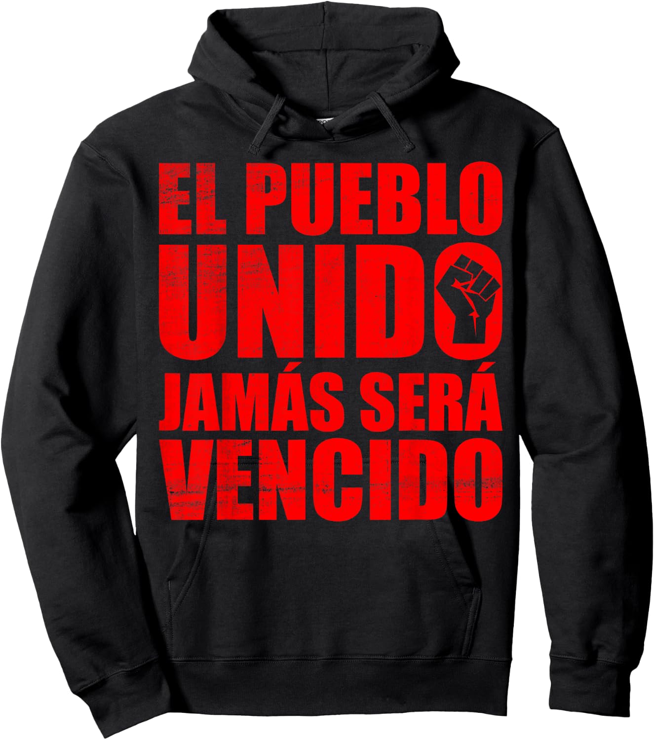 El Pueblo Unido Jamas Sera Vencido Protest Slogan Hoodie - Hoodie | Black