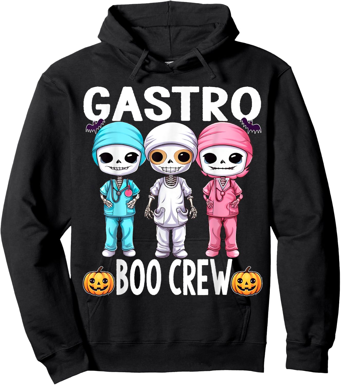 Gastro Nurse Doctor Halloween Crew Boo Funny Hoodie - Hoodie | Black