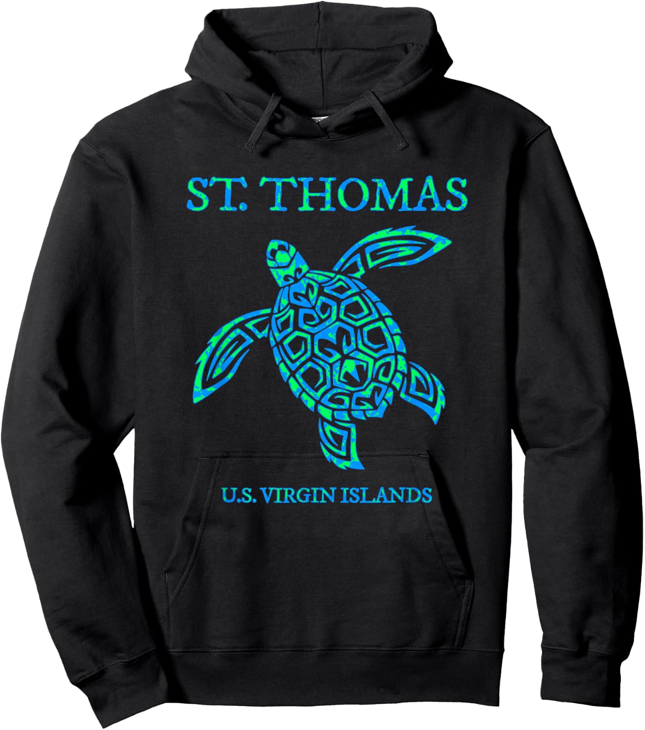 St Thomas Sea Turtles USVI Vacation Souvenir Hoodie - Hoodie | Black