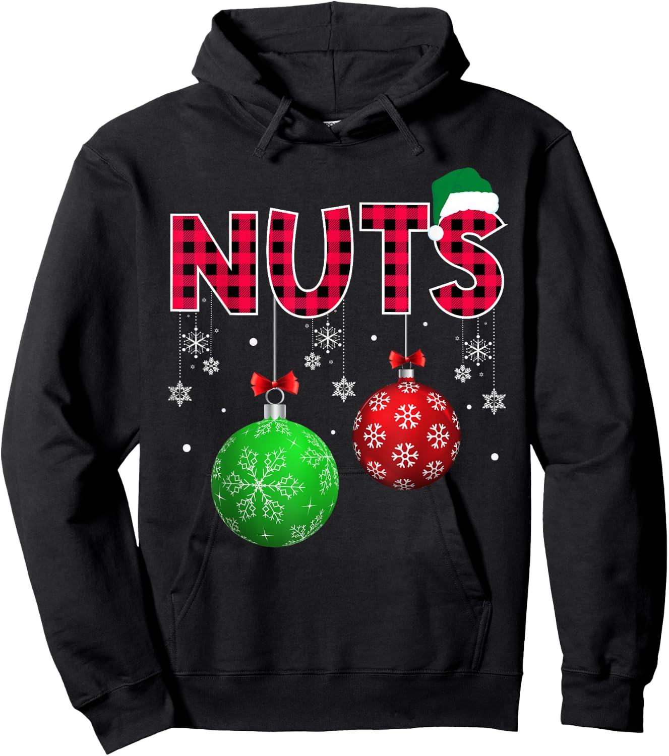 Chest Nuts Funny Adult Christmas Couple Matching Chestnuts Hoodie - Hoodie | Black
