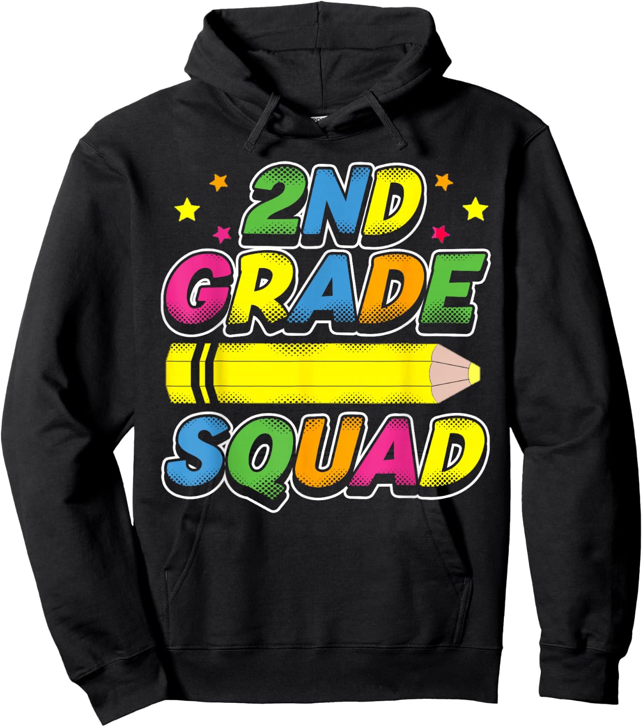 2nd Grade Squad, Teacher & Student Matching, Back To School Hoodie - Hoodie | Black