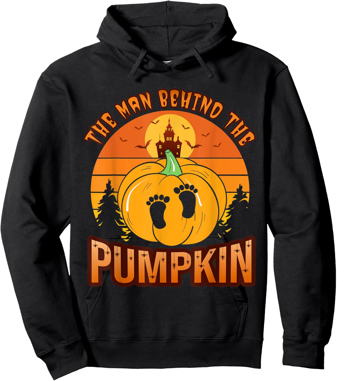 Halloween Pregnancy Expecting Pumpkin Costume Hoodie - Hoodie | Black