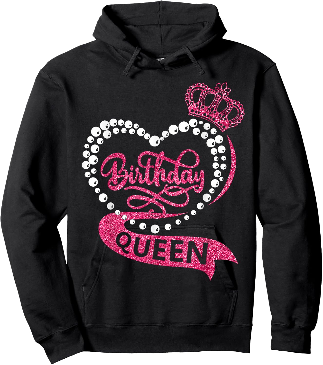 Birthday Queen Squad It's My Birthday Girls Women Matching Hoodie - Hoodie | Black