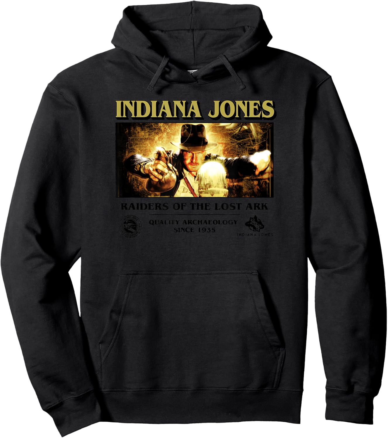 Indiana Jones Raiders of The Lost Ark Quality Archaeology Hoodie - Hoodie | Black