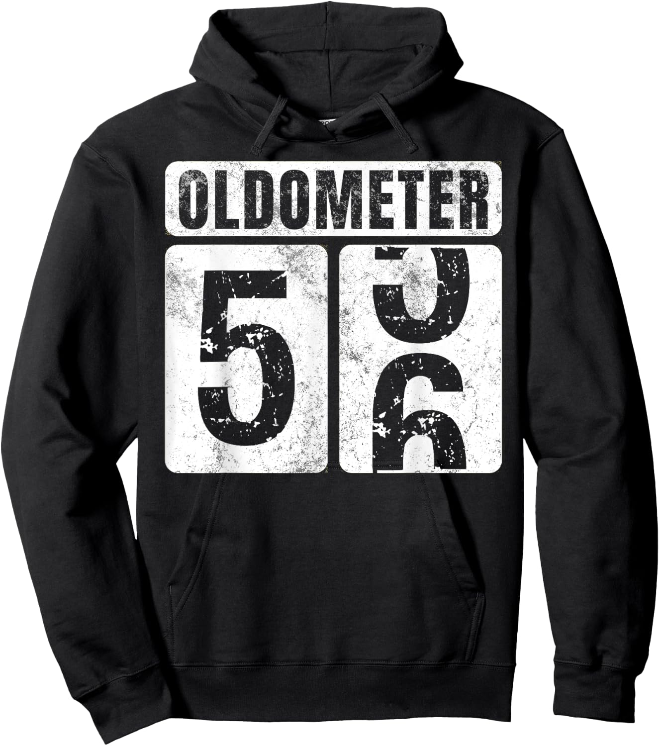 Oldometer 56 Shirt Vintage Funny 56th Birthday Gift Hoodie - Hoodie | Black