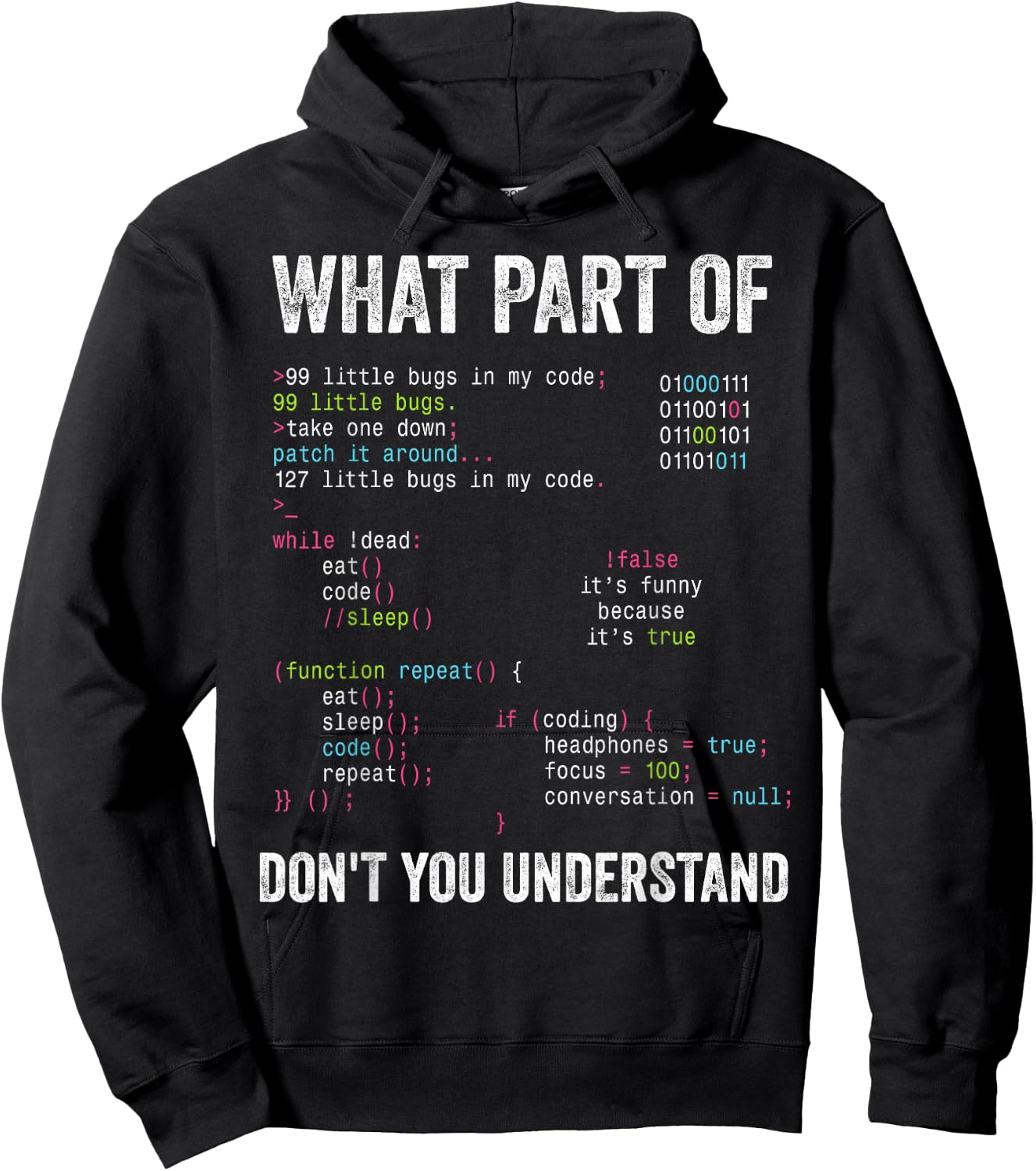 What Part of Don't You Understand Computer Science Lovers Hoodie - Hoodie | Black
