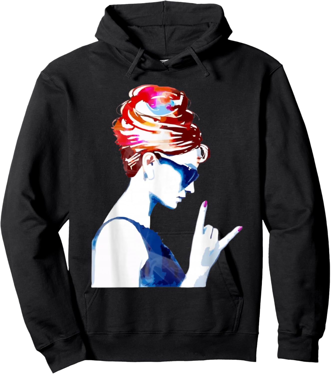 Hepburn Vintage Hollywood Rock N Roll Hoodie - Hoodie | Black