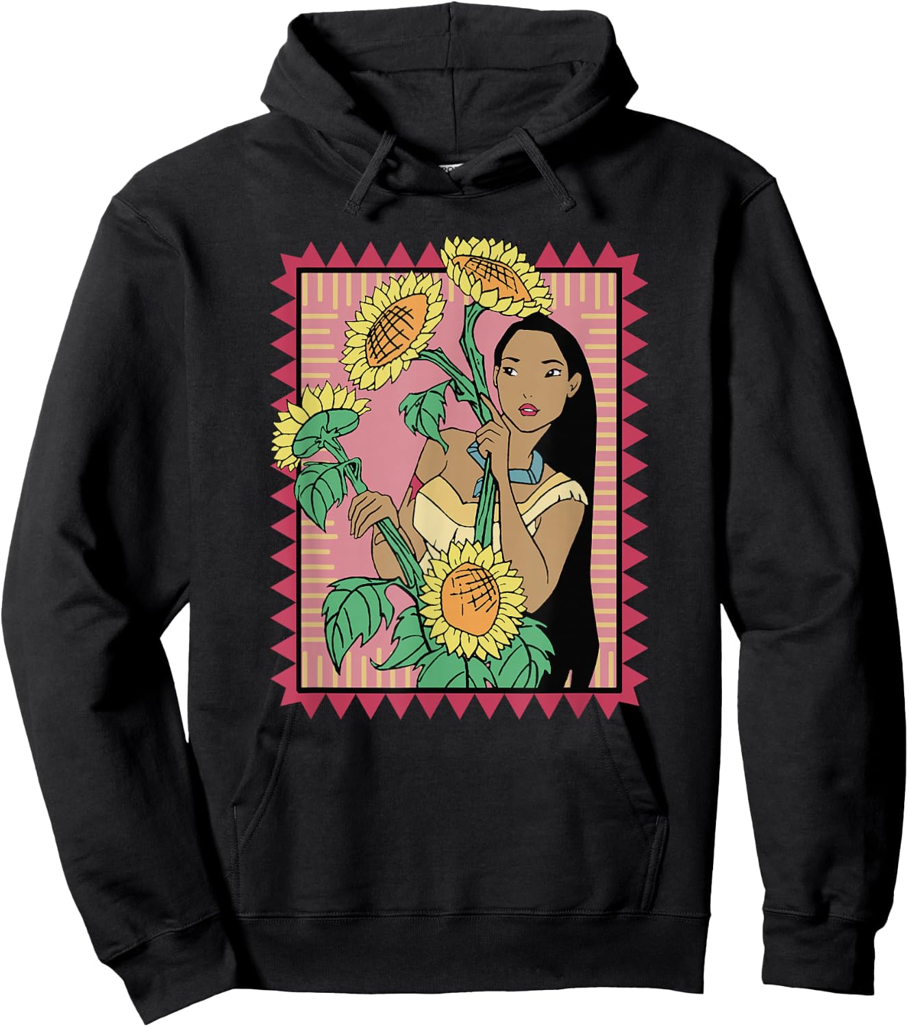 Disney Pocahontas Sunflowers Movie Still Hoodie - Hoodie | Black