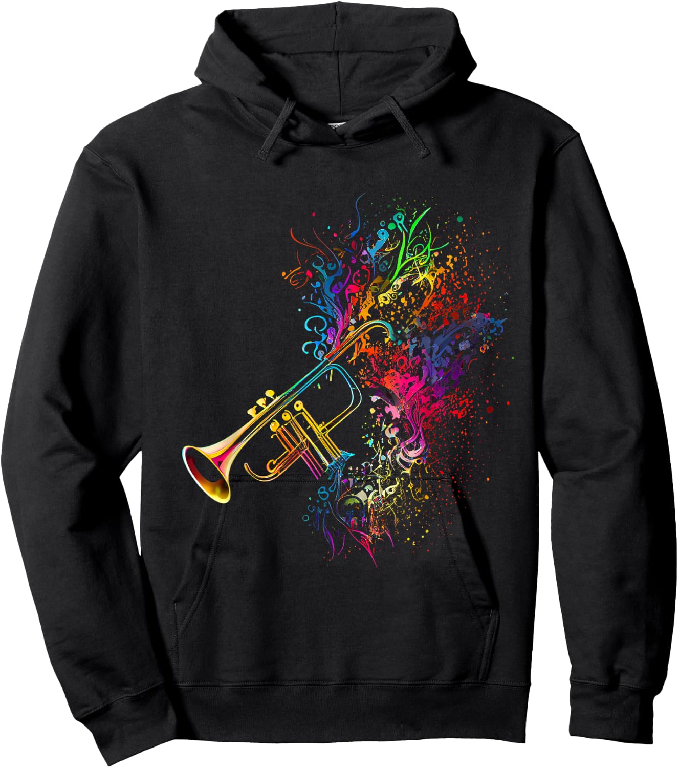 Trumpet Player Musician Gifts & Designs Men's Black Trumpet Trumpets Hoodie - Hoodie | Black