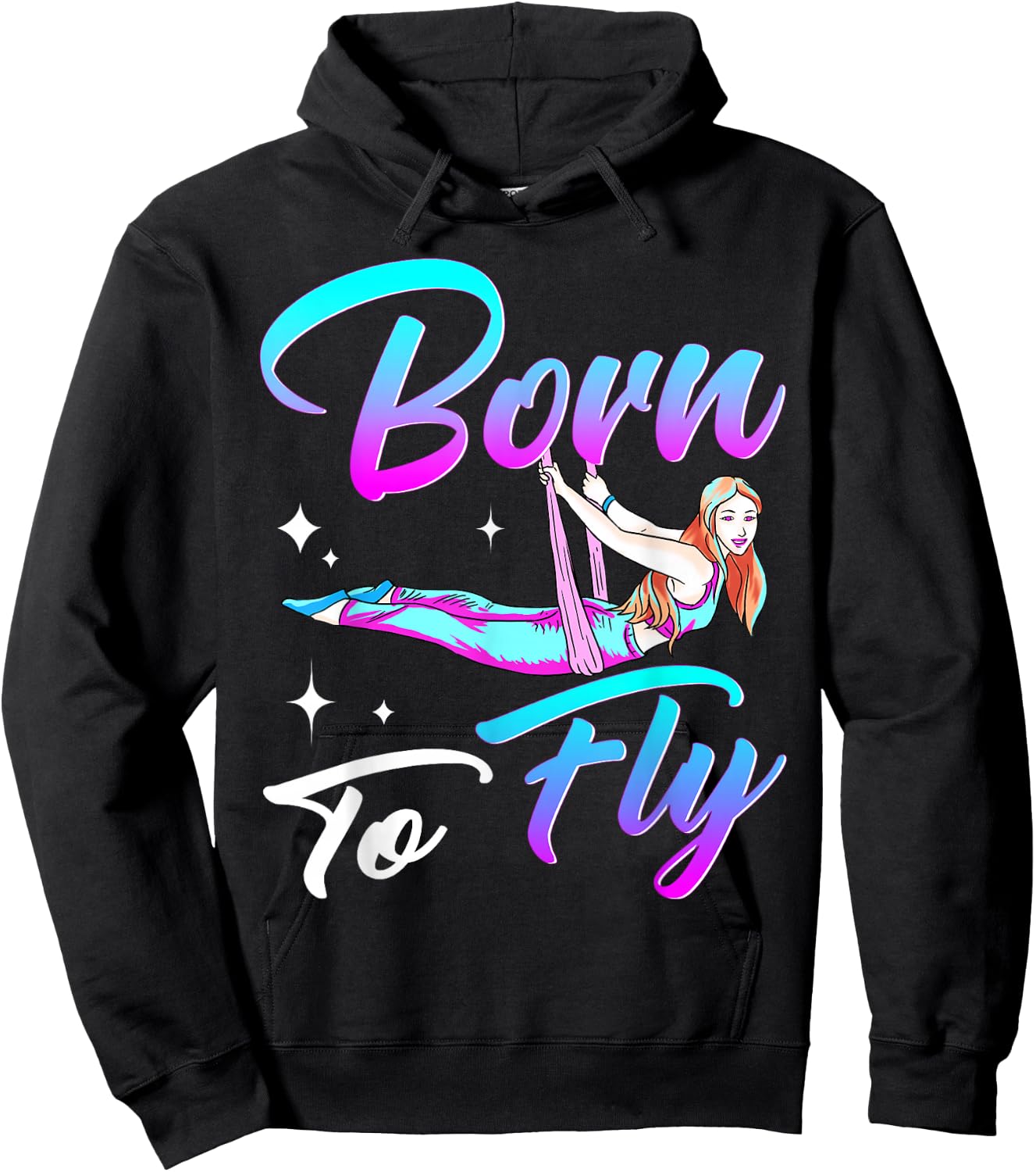 Aerial Silks Girls Aerial Arts Aerial Yoga Aerialist Acrobat Hoodie - Hoodie | Black