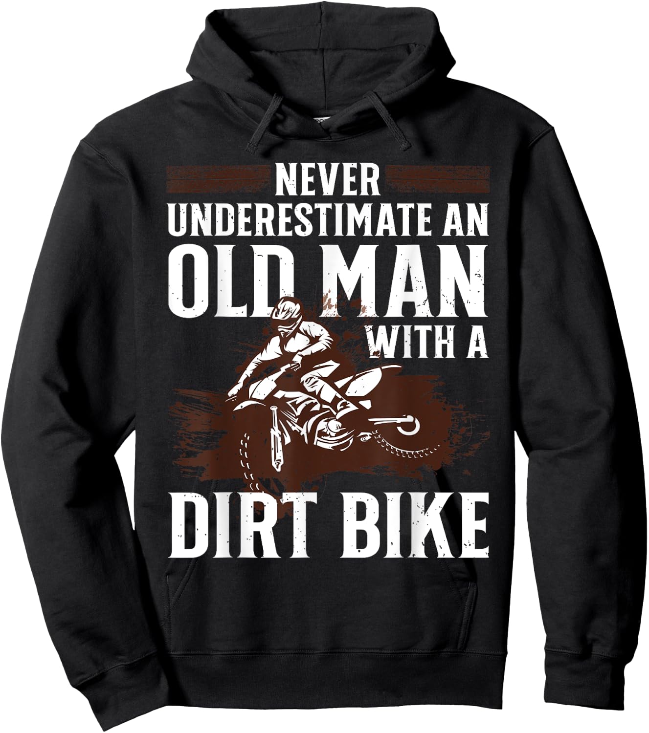 Funny Dirt Bike Art For Dirtbike Lover Men Grandpa Motorbike Hoodie - Hoodie | Black