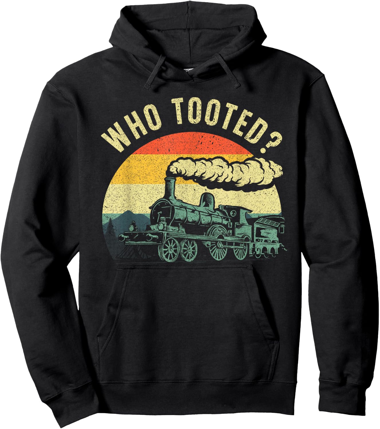 Cute Train Art Women Train Collector Railroad Lover Hoodie - Hoodie | Black