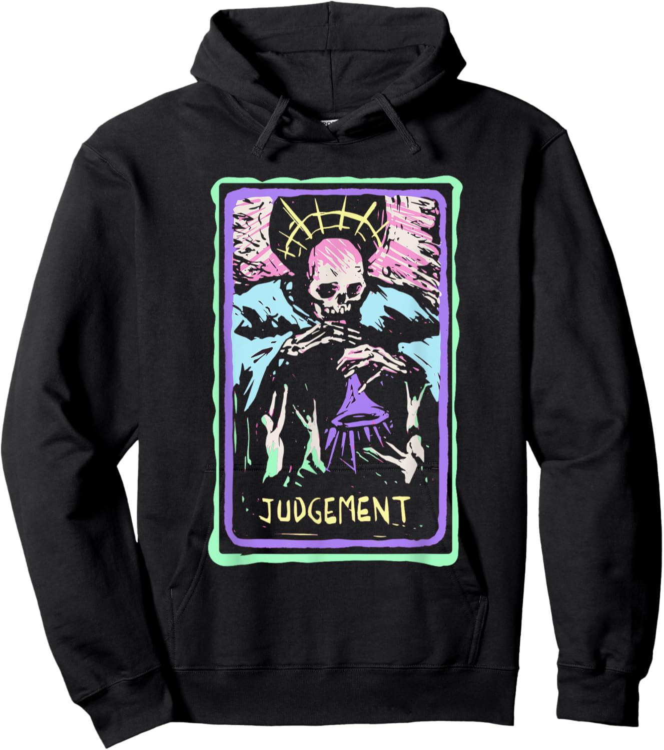 Judgement Tarot Card Witchcraft Occult Pastel Goth Skeleton Hoodie - Hoodie | Black