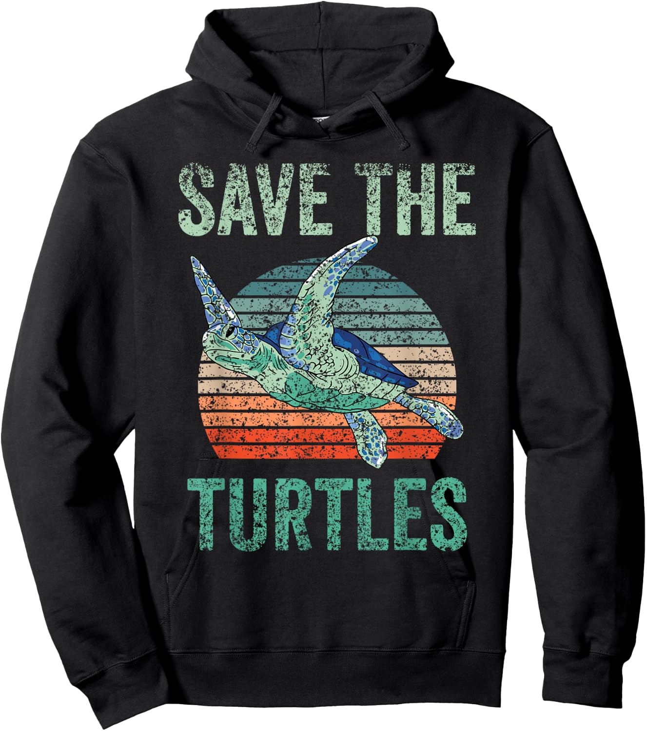 Save The Turtles Animal Turtle Pet Lover Hoodie - Hoodie | Black