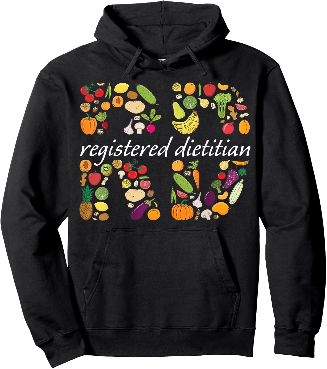 Cute Registered Dietitian Appreciation Hoodie - Hoodie | Black