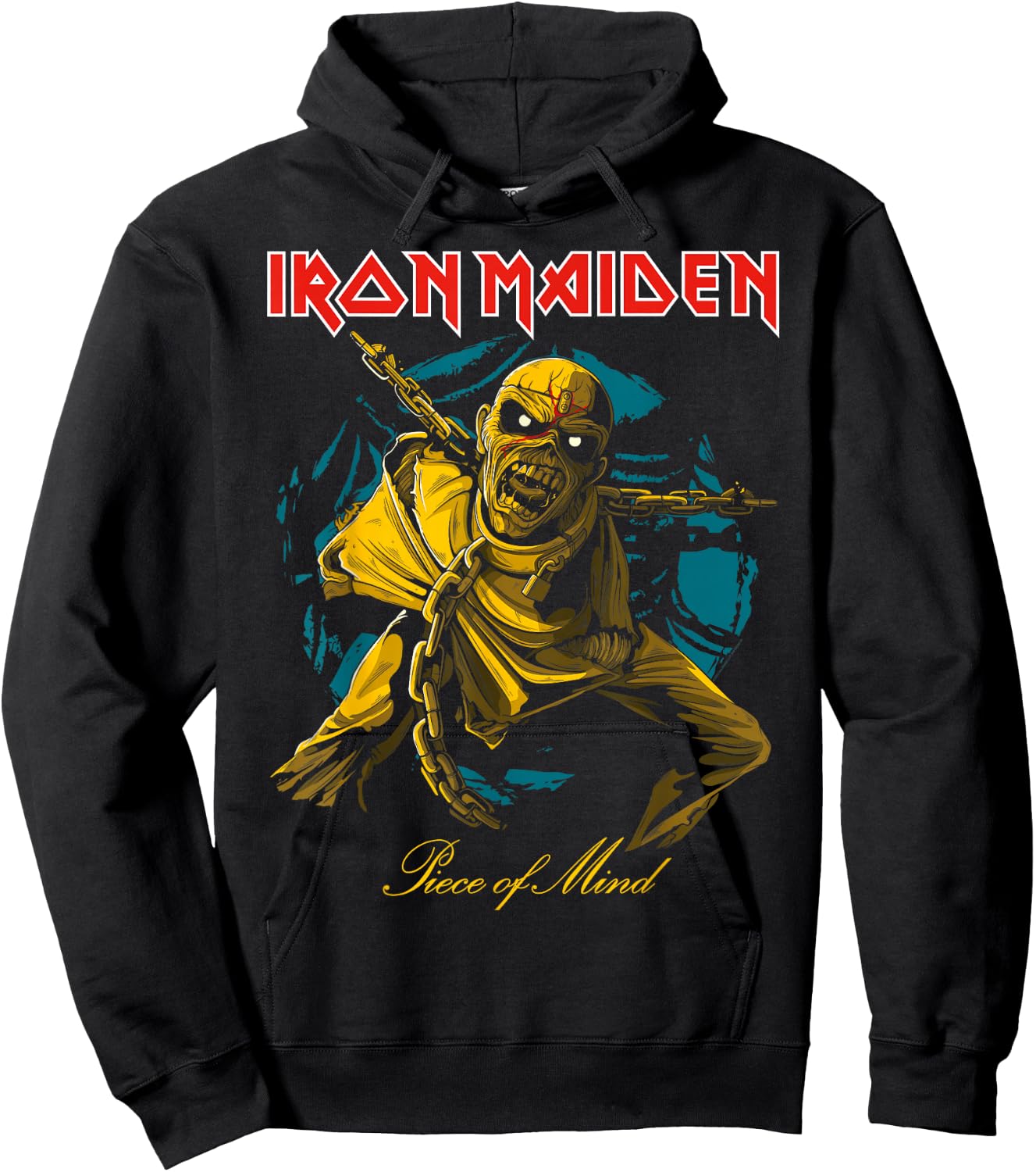 Iron Maiden - POM Gold Eddie Hoodie - Hoodie | Black