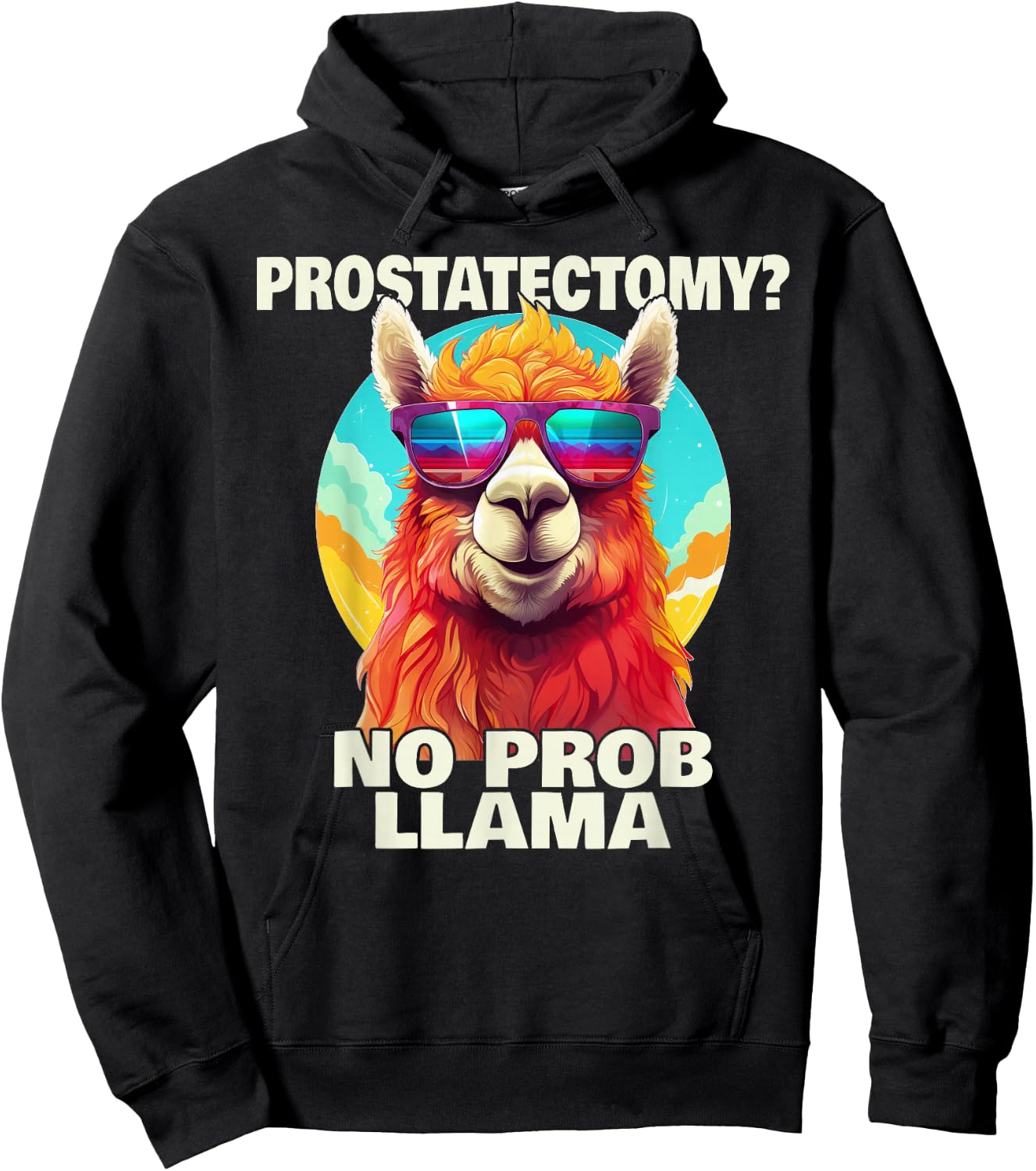 Prostatectomy No Probllama Prostate Removal Surgery Recovery Hoodie - Hoodie | Black