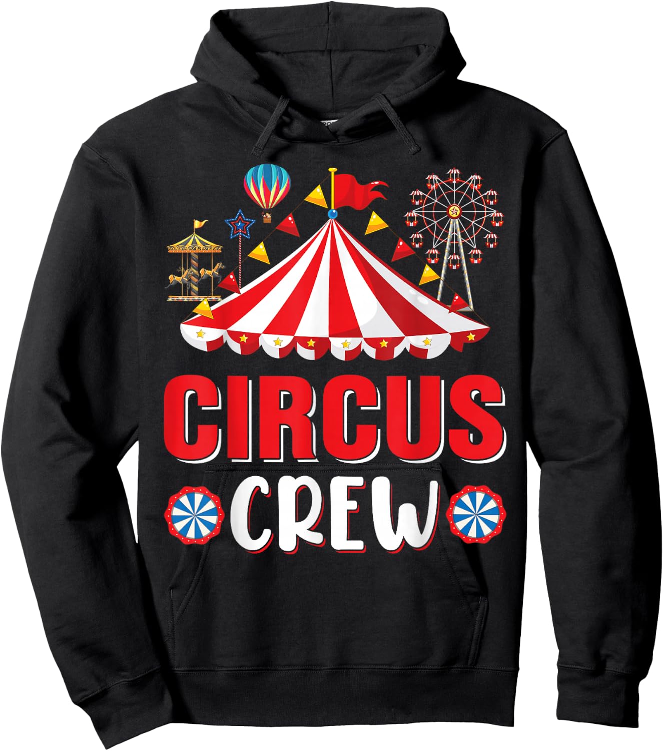 Circus Crew Funny Circus Staff Costume Circus Theme Party Hoodie - Hoodie | Black