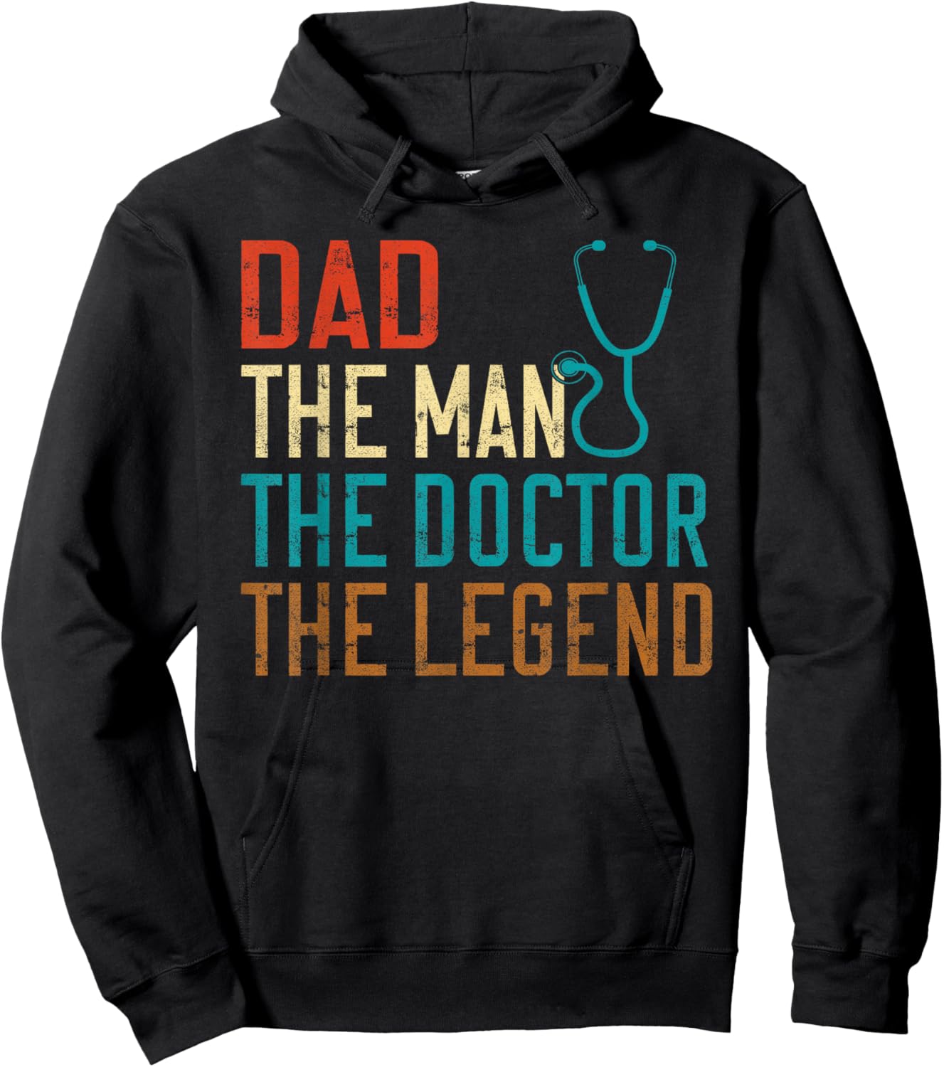 Dad the Man the Doctor the Legend Doctor Hoodie - Hoodie | Black