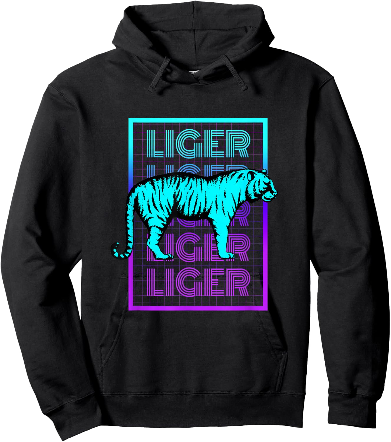 Liger Tiger Vintage Retro Liger Hoodie - Hoodie | Black