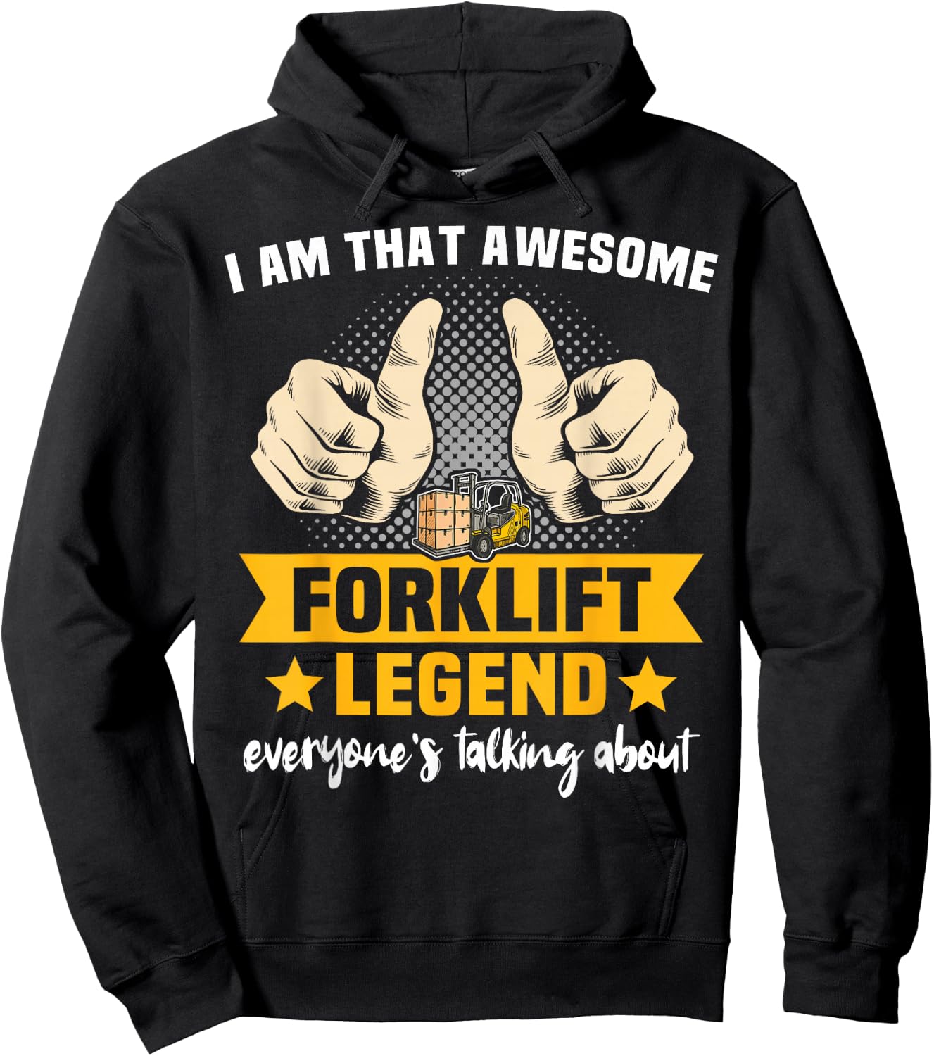 Fork Lift Truck Forklifter Forklift Operator Hoodie - Hoodie | Black