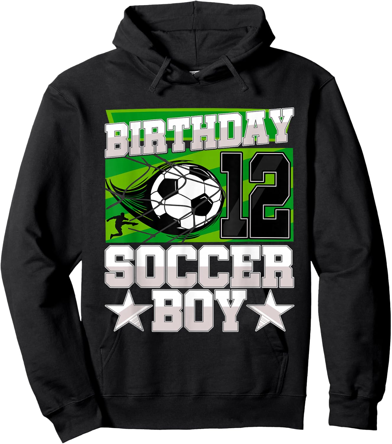 Soccer Birthday Party - 12th Birthday Boy 12 Years Old Hoodie - Hoodie | Black