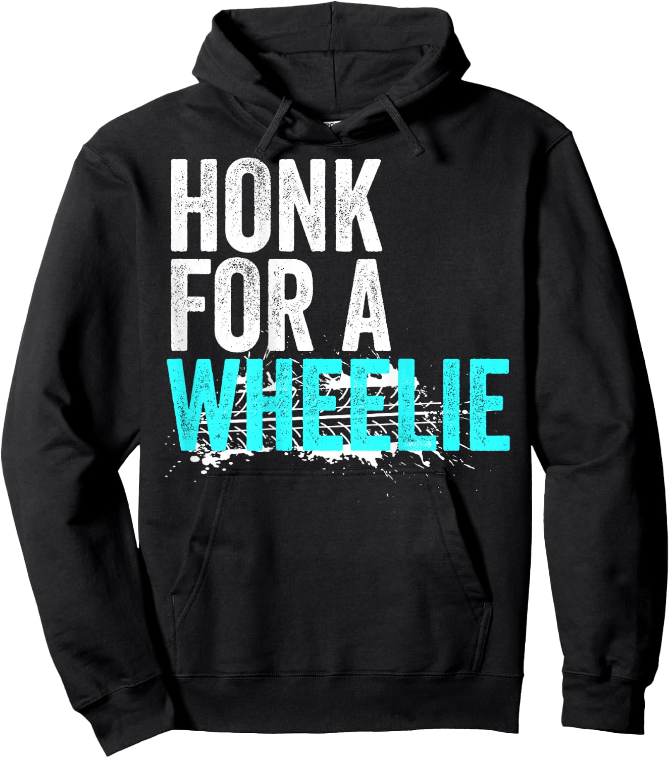 Honk For A Wheelie Funny Freestyle Motorcycle Stunt Lover Hoodie - Hoodie | Black