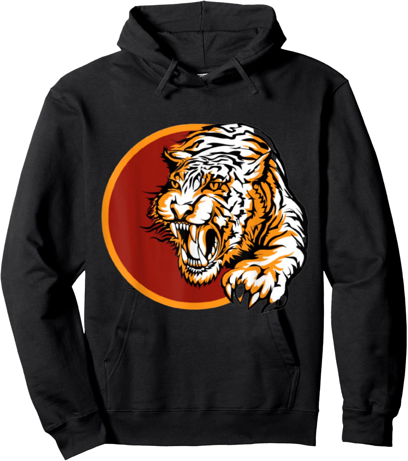 Angry Tiger Printed Premium Quality Hoodie - Hoodie | Black