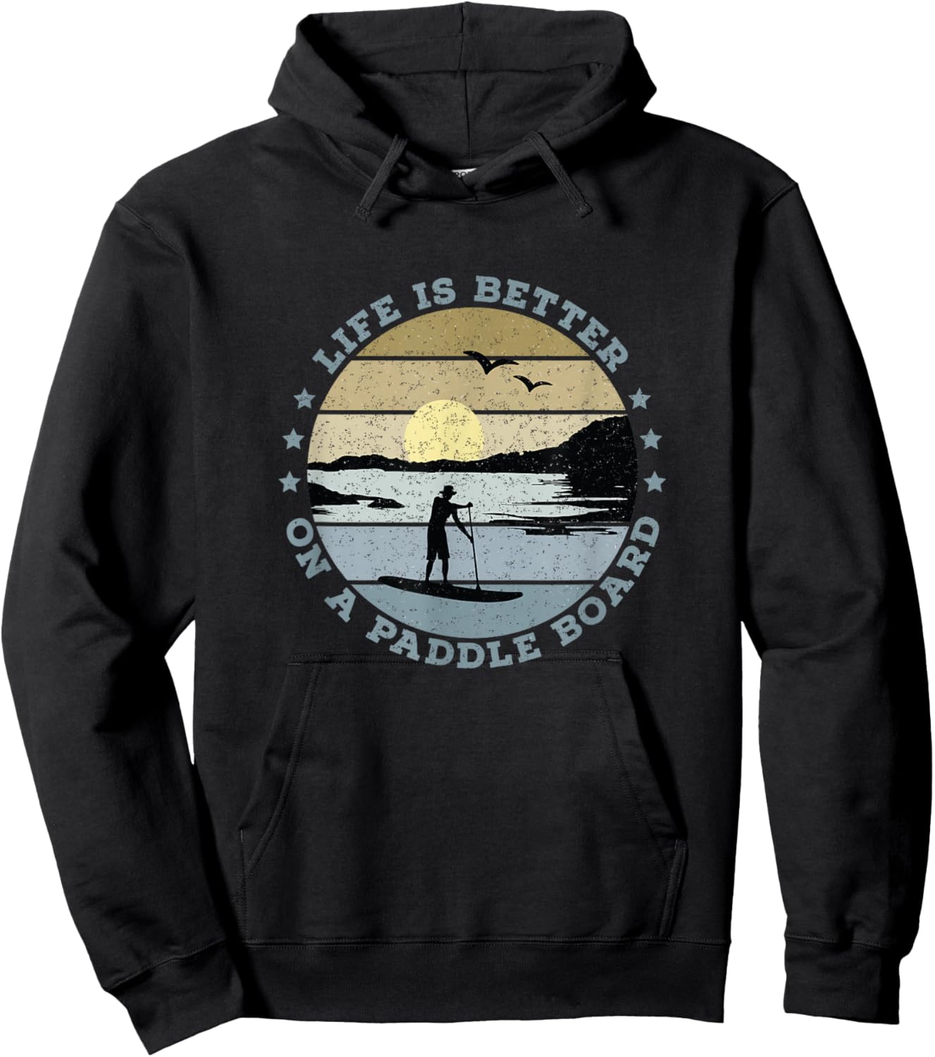 SUP - Life is better on a paddle board (Men) Hoodie - Hoodie | Black