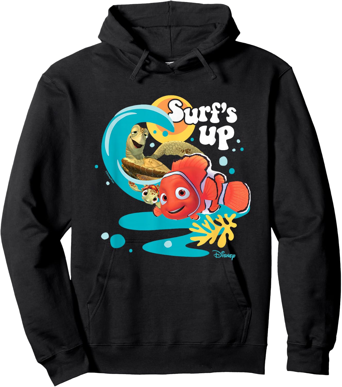 Finding Nemo - Crush Squirt Nemo Surfs Up Hoodie - Hoodie | Black