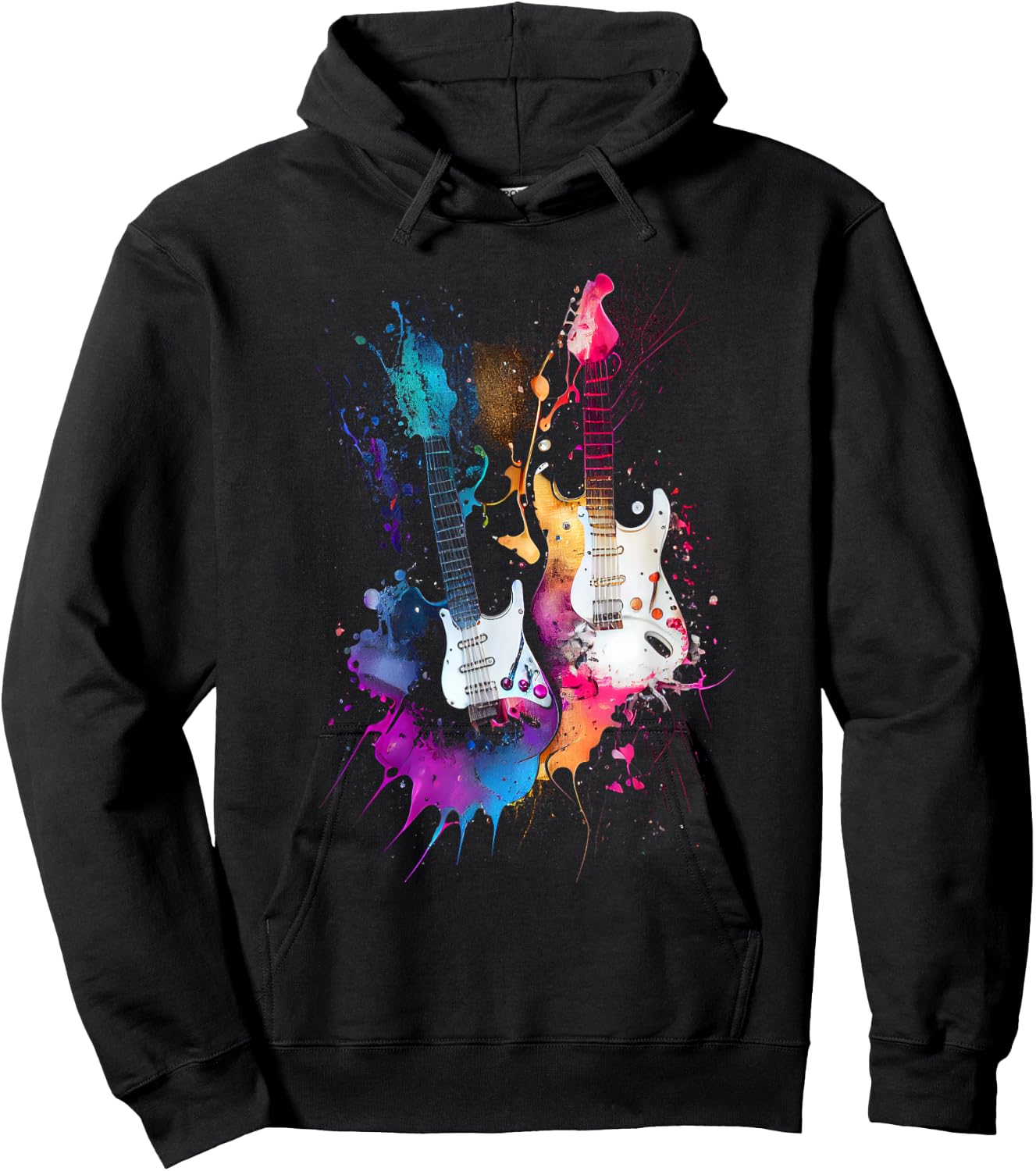 Guitars Musicians Guitarists Hoodie - Hoodie | Black